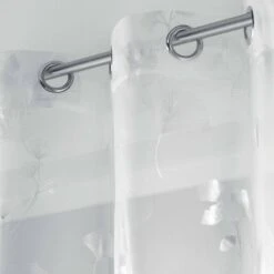 Voilage Polyester Blanc/Argent -BRILLIANT Soldes Magasin 01e6327c50d245229581f311cc095b44