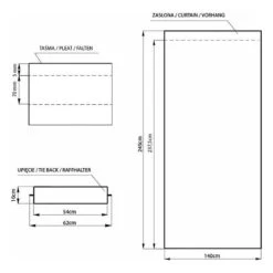 Rideau à Ruflette Blackout I -BRILLIANT Soldes Magasin 1000269573 210531 06571000223 SKETCH DETAILS P000000001000269573 sketch