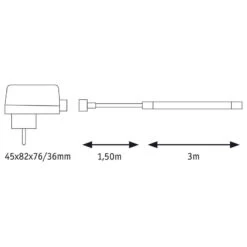 Paulmann Guirlande Lumineuse Flow 3m I -BRILLIANT Soldes Magasin 1000270122 210602 12152300275 SKETCH DETAILS P000000001000270122 sketch