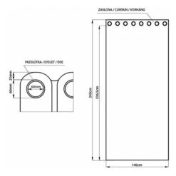 Rideau à œillets Velvet Leaves -BRILLIANT Soldes Magasin 1000319738 220124 08540100500 SKETCH DETAILS P000000001000319738 sketch