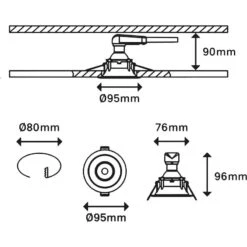 Spots Encastrables Fondo (lot De 3) 26 Spots Encastrables Fondo (lot De 3) -BRILLIANT Soldes Magasin 1000372573 230201 500 SKETCH DETAILS P000000001000372573 sketch