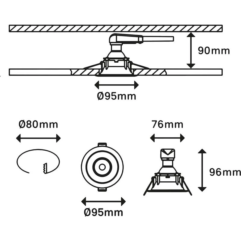 Spots Encastrables Fondo (lot De 3) 7 Spots Encastrables Fondo (lot De 3) – Image 7