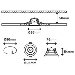 Spots Encastrables Fundu (lot De 3) -BRILLIANT Soldes Magasin 1000372605 230201 500 SKETCH DETAILS P000000001000372605 sketch