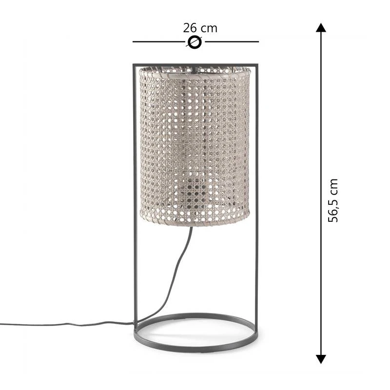 Lampe à Poser Sumi En Rotin Naturel 5 Lampe à Poser Sumi En Rotin Naturel – Image 5