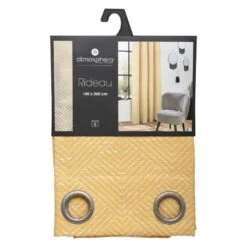 ATMOSPHERA Rideau à œillets Jacquard Geo