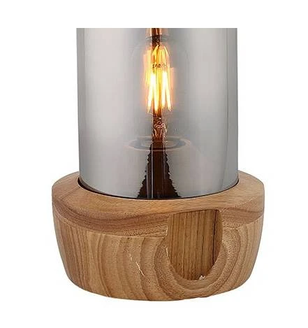 Lampe à Poser En Verre Socle Bois - GIRO 5 Lampe à Poser En Verre Socle Bois - GIRO – Image 5