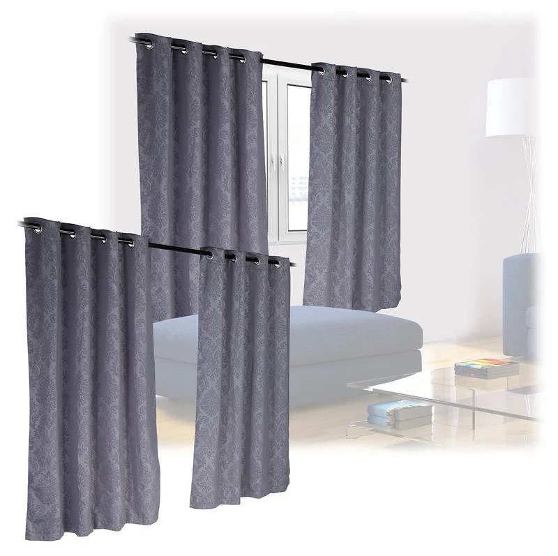 Lot De 4 Rideaux Avec Motifs 175x135 Cm 1 Lot De 4 Rideaux Avec Motifs 175x135 Cm