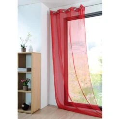 Voilage Polyester Rouge