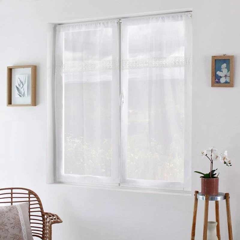 DODO Paire De Vitrages Doits Et Galon Macramé 2 DODO Paire De Vitrages Doits Et Galon Macramé – Image 2