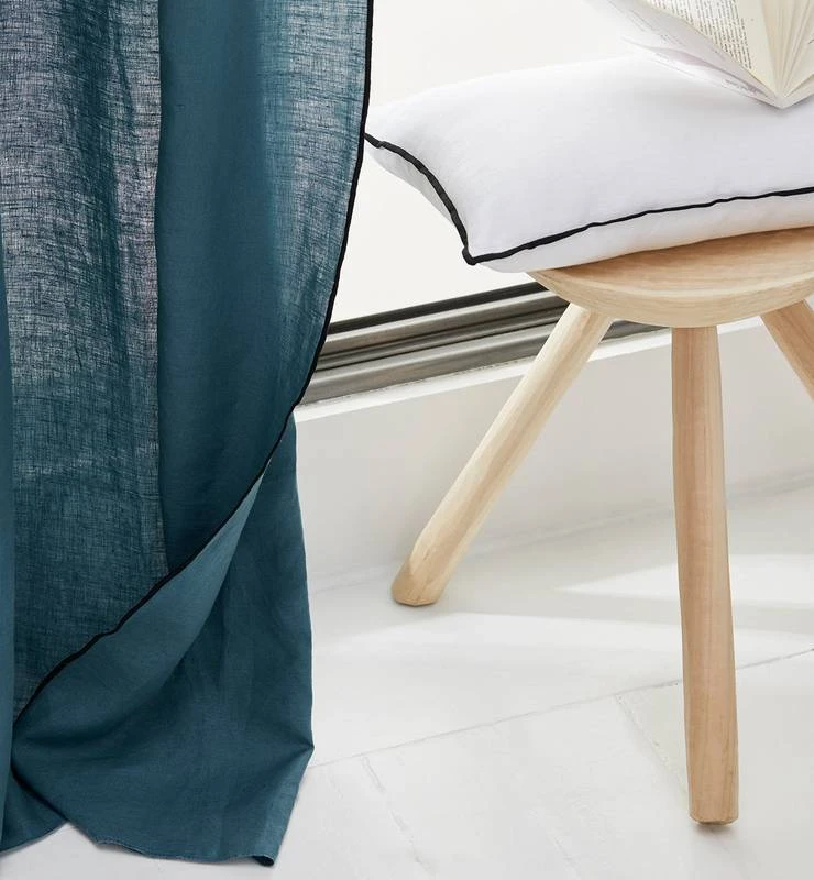 Rideau à Oeillets Noirs CARLINA 9 Rideau à Oeillets Noirs CARLINA – Image 9