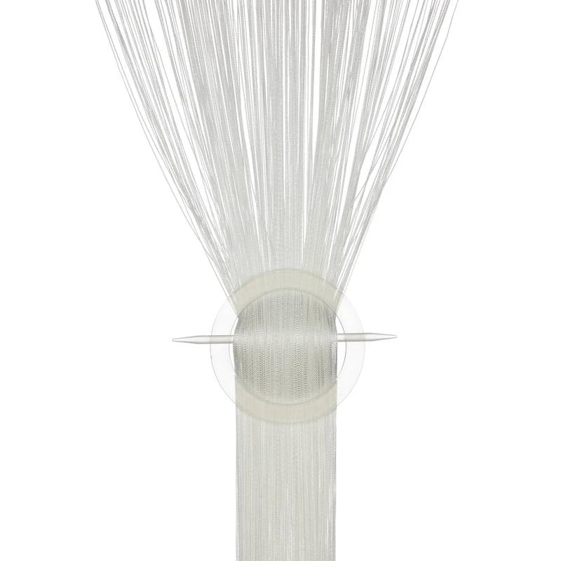 Rideau De Fils Blanc En Lot De 5 5 Rideau De Fils Blanc En Lot De 5 – Image 5