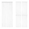 Rideau De Fils Blanc En Lot De 5