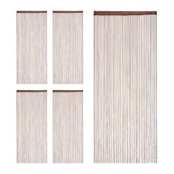 5x Rideau De Fil Marron