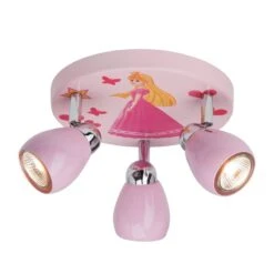 BRILLIANT Plafonnier Princes -BRILLIANT Soldes Magasin deckenleuchte princess metall pink 3 flammig 1401182
