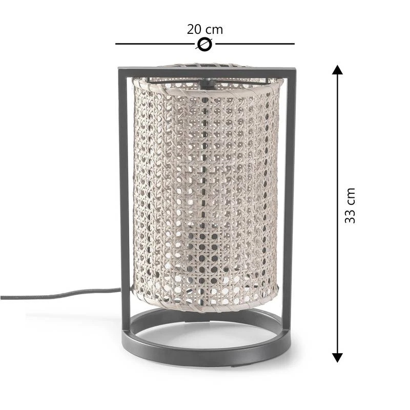 Lampe à Poser Isao En Rotin Naturel 5 Lampe à Poser Isao En Rotin Naturel – Image 5