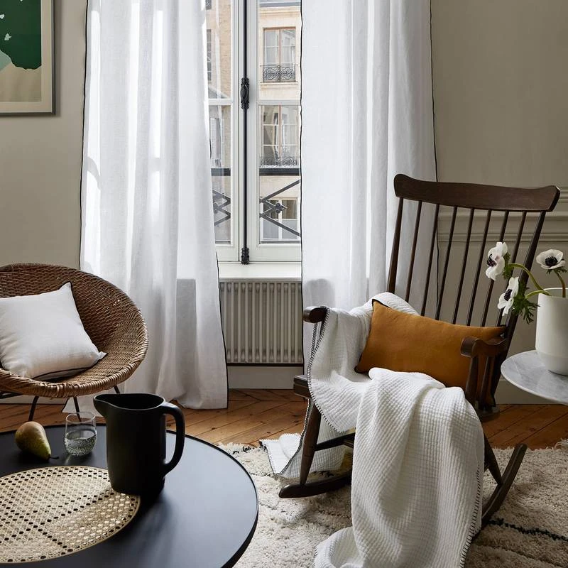 Rideau à Oeillets Noirs CARLINA 2 Rideau à Oeillets Noirs CARLINA – Image 2