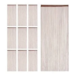 10x Rideau De Fil Marron