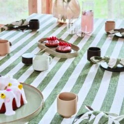 Nappe Rayée Vert -BRILLIANT Soldes Magasin ebbe12f507e645edb719e3a8f6b3c9a5