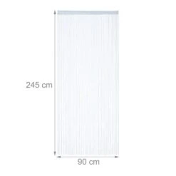 Rideau De Fil 90 X 245 Cm Argent -BRILLIANT Soldes Magasin ec2dc95ee898431dbabcda05c02e6955