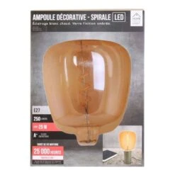 Ampoule Carrée LED Ambré 14 Cm Lot De 2 -BRILLIANT Soldes Magasin efbd482fa72c4c68addc0ad02a964b83