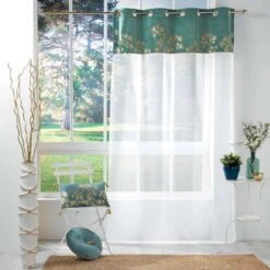 Voilage Polyester Pétrole