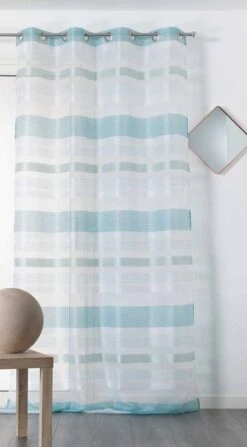 Linder Voilage Polyester Bleu