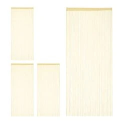 4x Rideau De Fil Beige