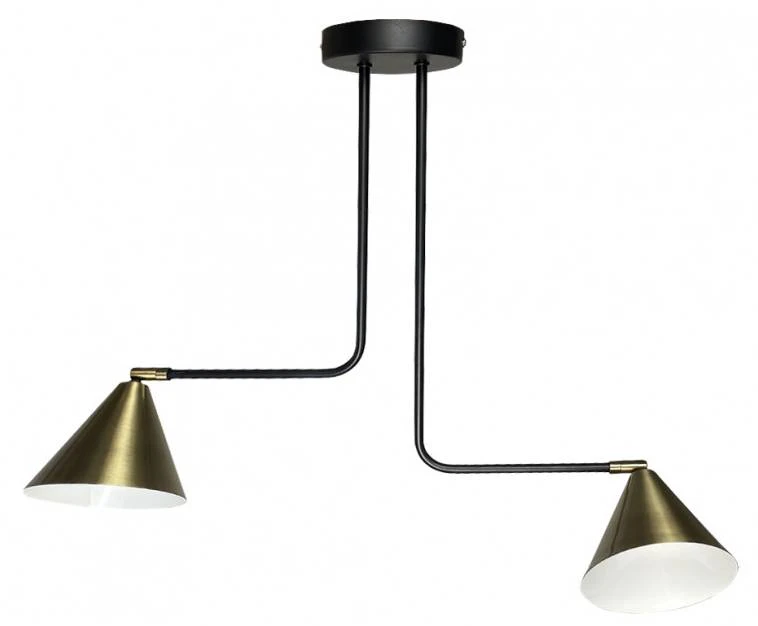 Suspension Asymétrique Métal Noir Doré 1 Suspension Asymétrique Métal Noir Doré